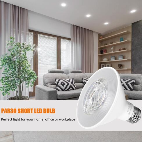 Dimmable PAR30 Short Neck Flood Light LED Bulb - 9W (75W Equivalent) 3000K Warm White, Indoor and Outdoor LED Spotlight Bulbs, E26 Medium Base, 850 Lumens, 4 Pack in Saudi Arabia