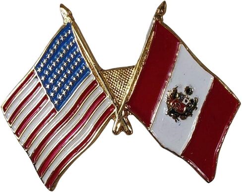 United States Metal Flag Handpainted Lapel Pin - Latin American Flags Pin in Saudi Arabia