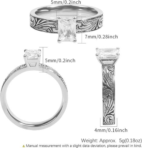 Shiny Cubic Zirconia Statement Ring Antique Flower Vine Design Vintage Rings for Women Cocktail Birthday Wedding Valentine Gift in Saudi Arabia