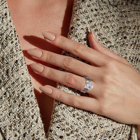 Shiny Cubic Zirconia Statement Ring Antique Flower Vine Design Vintage Rings for Women Cocktail Birthday Wedding Valentine Gift in Kuwait