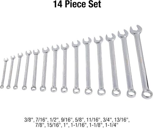 Sunex Tools 9930 SAE Stubby Combination Wrench Set, 3/8-Inch - 15/15-Inch, 11-Piece in Saudi Arabia
