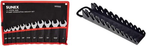 Sunex Tools 9930 SAE Stubby Combination Wrench Set, 3/8-Inch - 15/15-Inch, 11-Piece in Saudi Arabia