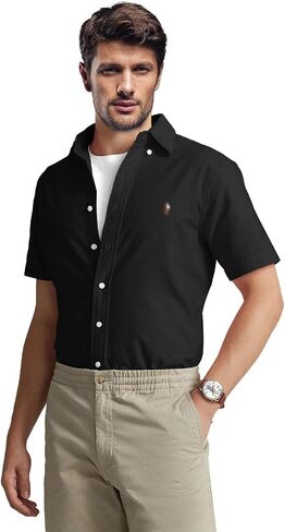 Polo Men's Short Sleeve Classic Fit Oxford Shirt for Business Casual in Saudi Arabia
