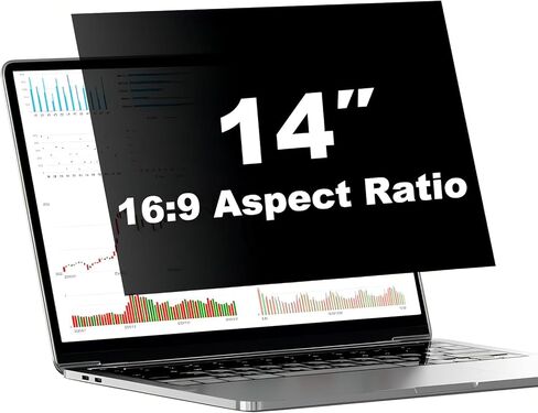 [2 Pack 15.6 Inch Laptop Privacy Screen Shield for 16:9 Widescreen Laptop Monitor - Anti-Glare Blue Light Privacy Filters and Anti Spy Privacy Screen Protector Film in Kuwait