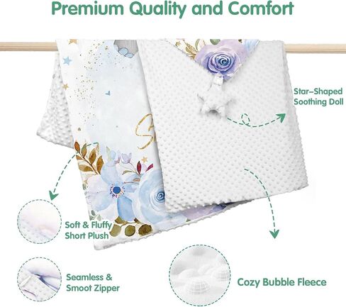 Custom Toddler Bedding Set for Girls, Personalized Pink Floral 3 Pcs Crib Bedding Set, includes Duvet Cover, Fitted Sheet, Envelope Pillowcase for Baby Infant Kids in Saudi Arabia