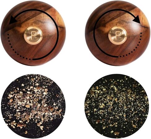 Pepper Mill, Pepper Grinder with Adjustable Stainless Steel Grinder, Acacia Wood, Height 30 cm / 12 inch in Saudi Arabia
