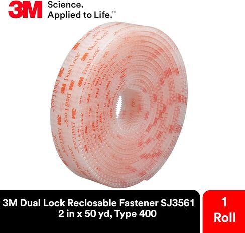 3M Dual Lock Reclosable Fasteners SJ3560, Type 250, Clear, 1 in x 50 yd, Industrial Use, Snaps Shut, Strong and Secure, Durable for Repeated Opening and Closings, 1 Roll in Saudi Arabia