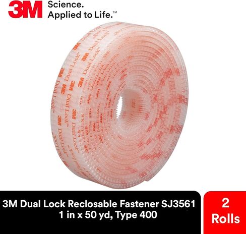 3M Dual Lock Reclosable Fasteners SJ3560, Type 250, Clear, 1 in x 50 yd, Industrial Use, Snaps Shut, Strong and Secure, Durable for Repeated Opening and Closings, 1 Roll in Saudi Arabia