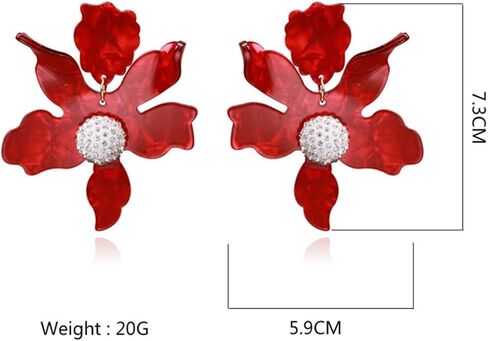 EBLIN Rose Petal Tassel Long Bohemian Earrings Q67# in Saudi Arabia