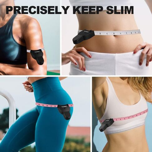 Tape Measure 2 Pack Body Measuring Tape 60inch (150cm), Lock Pin and Push-Button Retract, Ergonomic and Portable Design, Accurate Measuring Tape for Body Measurement and Weight Loss, Double White in Saudi Arabia
