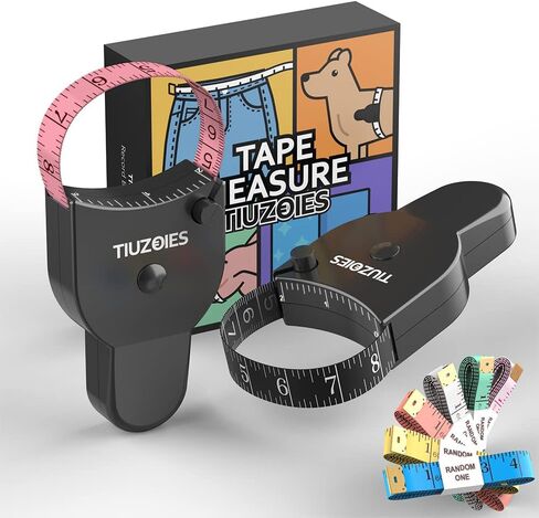 Tape Measure 2 Pack Body Measuring Tape 60inch (150cm), Lock Pin and Push-Button Retract, Ergonomic and Portable Design, Accurate Measuring Tape for Body Measurement and Weight Loss, Double White in Saudi Arabia