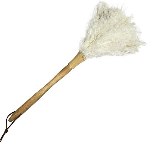Premium Turkey Feather Duster - 14 Inches，Effective Dusting and Cleaning（Black） in Saudi Arabia