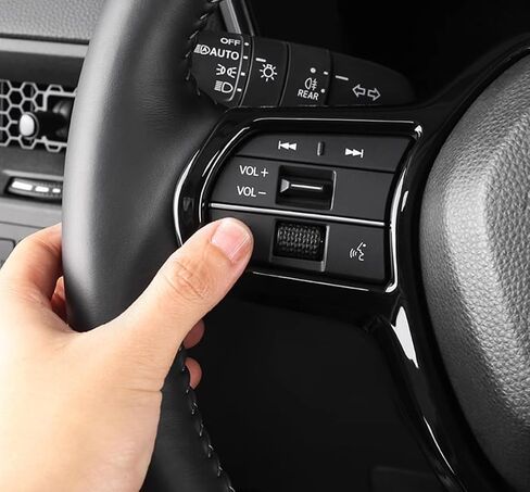 اكسسوارات السيارات صالح لهوندا CR-V CRV 2023 2024 الداخلية غطاء أزرار شرائط الكسوة (أسود لامع) ABS 1 قطعة in Kuwait