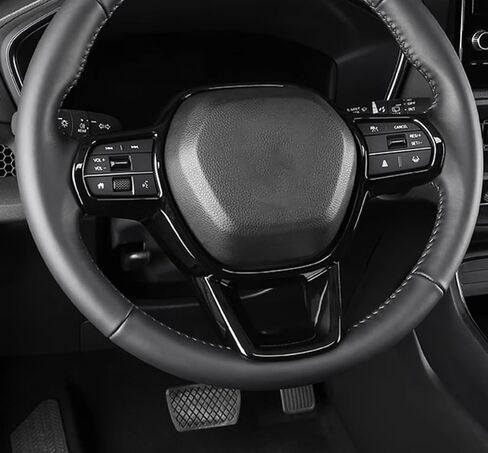 اكسسوارات السيارات صالح لهوندا CR-V CRV 2023 2024 الداخلية غطاء أزرار شرائط الكسوة (أسود لامع) ABS 1 قطعة in Kuwait