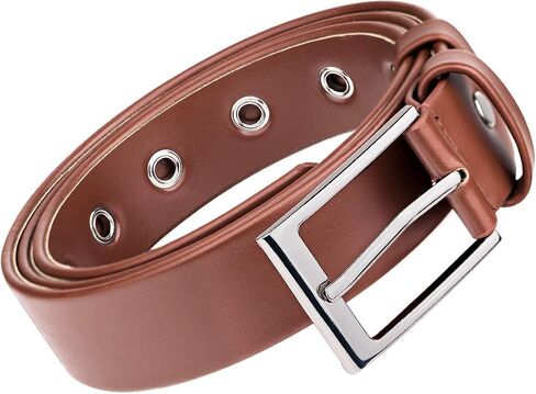 Adjustable Women PU Leather Belt for Jeans Dresses Waist Belts With Buckle in Saudi Arabia
