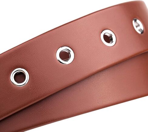 Adjustable Women PU Leather Belt for Jeans Dresses Waist Belts With Buckle in Saudi Arabia