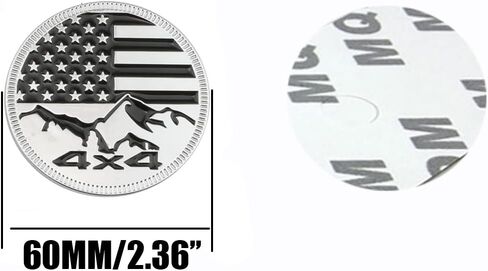 Eagle Style Emblem 3D Metal Round Badges Sticker Fit Jeep Wrangler Cherokee and Various Cars.（2 Pieces） (Black Eagle) in Kuwait