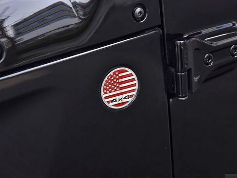Eagle Style Emblem 3D Metal Round Badges Sticker Fit Jeep Wrangler Cherokee and Various Cars.（2 Pieces） (Black Eagle) in Kuwait