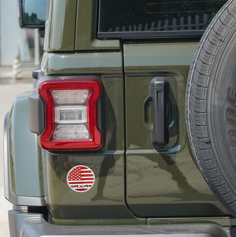 Eagle Style Emblem 3D Metal Round Badges Sticker Fit Jeep Wrangler Cherokee and Various Cars.（2 Pieces） (Black Eagle) in Kuwait