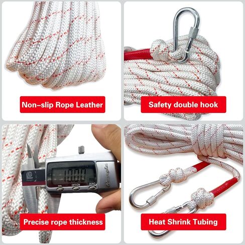 Rope Ratchet 3/8", 100 ft Solid Braided Polypropylene Rope, All Purpose, Utility Cord Down Rope for Camping, Tie, Pull, and Knot, Indoor and Outdoor Use in Saudi Arabia