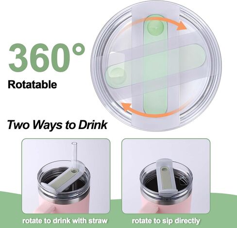 AIERSA 2Pcs Lid Replacement for Stanley Quencher Cup H2.0 30 oz Tumbler with Handle, Cup Lids for Stanley Cup Accessories, Cream in Saudi Arabia