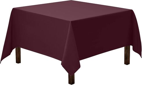 Gee Di Moda Square Tablecloth - 52 x 52 Inch Black Table Cloth for Small Square or Round Tables - Heavy Duty Washable Fabric - for Buffet Table, Holiday Party, Dinner, Wedding & Baby Shower in Saudi Arabia