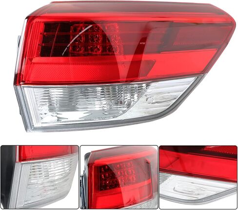 Driver Side Rear Brake Tail Light Assembly Replacement for 2017 2018 2019 Toyota Highlander Outer Left Tail Lamp 815600E161 TO2804143 in Saudi Arabia
