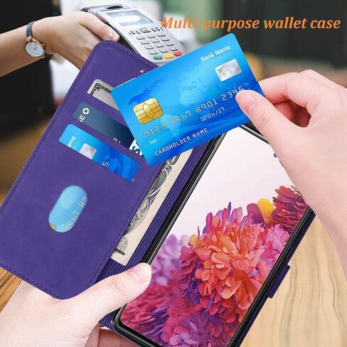 S20 FE Case Wallet,for Samsung S20 FE Case,[Kickstand][Wrist Strap][Card Holder Slots] TPU Interior Protective PU Leather Folio Flip Cover for Samsung Galaxy S20 FE Case (Blue) in Saudi Arabia