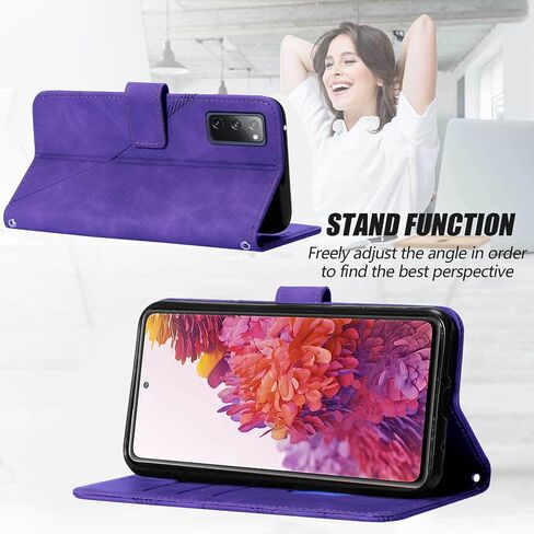 S20 FE Case Wallet,for Samsung S20 FE Case,[Kickstand][Wrist Strap][Card Holder Slots] TPU Interior Protective PU Leather Folio Flip Cover for Samsung Galaxy S20 FE Case (Blue) in Saudi Arabia