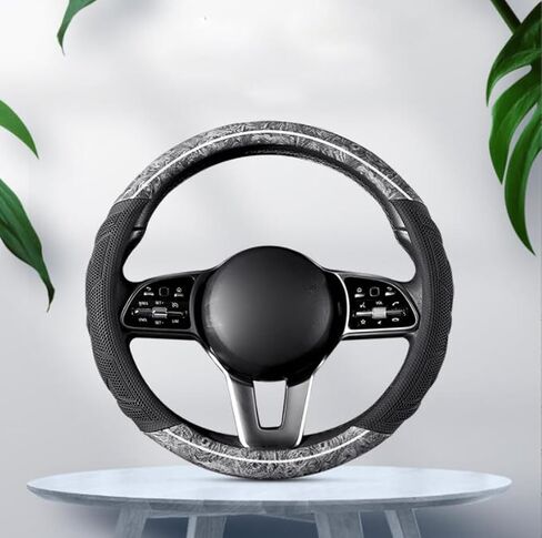 GZE Peach Wood Grain Steering Wheel Cover Universal 15 Inch Anti-Slip Breathable Odorless Auto Interior Decorations Accessories Car Snug Grip (Yellow) in Saudi Arabia
