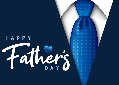 INRUI Happy Fathers Day Background Blue Tie Theme Photo Backdrop Love Dad Holiday Party Decoration Gift Banner Photography Studio Props (7x5FT) in Saudi Arabia