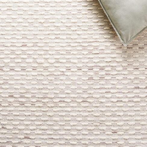 سجادة منطقة SAFAVIEH Marbella Collection - 6' x 9'، بيج، صوف مصنوع يدويًا، مثالية للمناطق ذات حركة المرور العالية في غرفة المعيشة وغرفة النوم (MRB158B) in Saudi Arabia