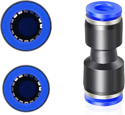 8PCS 1/2inch OD - 1/2inch OD Push to Connect Fitting Kit,Straight Two Way Pneumatic Air Water Connector in Saudi Arabia