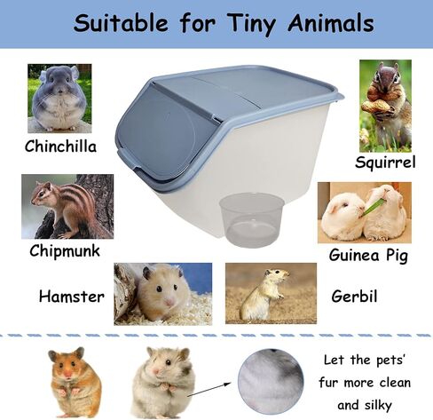 صندوق حمام رمل شينشيلا من PINVNBY، حمام جربيل شفاف من البلاستيك توتورو، منزل حمام رملي مع ملحقات قفص كأس رمل لسنجاب قنفذ خنزير غينيا والحيوانات الصغيرة الأخرى (لون القهوة) in Kuwait