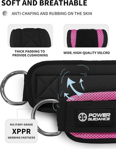 أشرطة الكاحل لتوجيه الطاقة لآلات الكابلات وحزام المقاومة، ملحق أساور للتمرين في المنزل وصالة الألعاب الرياضية، وتمارين الغنائم in Kuwait