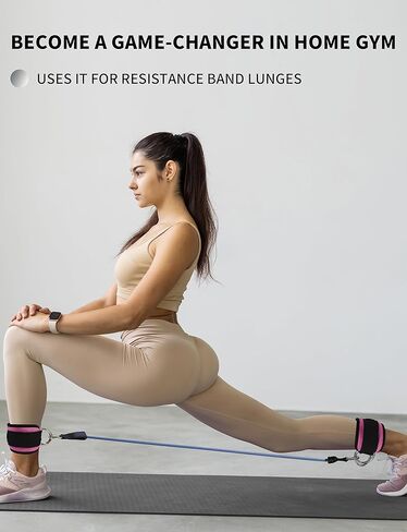 أشرطة الكاحل لتوجيه الطاقة لآلات الكابلات وحزام المقاومة، ملحق أساور للتمرين في المنزل وصالة الألعاب الرياضية، وتمارين الغنائم in Kuwait