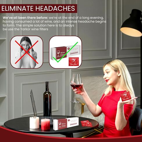 The Wand Wine Purifier, Pack of 12, Wine Filters for Histamines and Sulfite, Wine Accessories for Wine Lovers, Eliminate Headaches, Reduce Wine Allergies in Kuwait