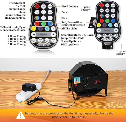 أضواء المرحلة الاسمية القابلة لإعادة الشحن QAJOK RGB 36 LED Par Wireless Uplights مع DMX وجهاز التحكم عن بعد ضوء Uplighting لأحداث DJ ديسكو وحفلات الزفاف وأعياد الميلاد وشريط العرض المباشر الداخلي in Saudi Arabia