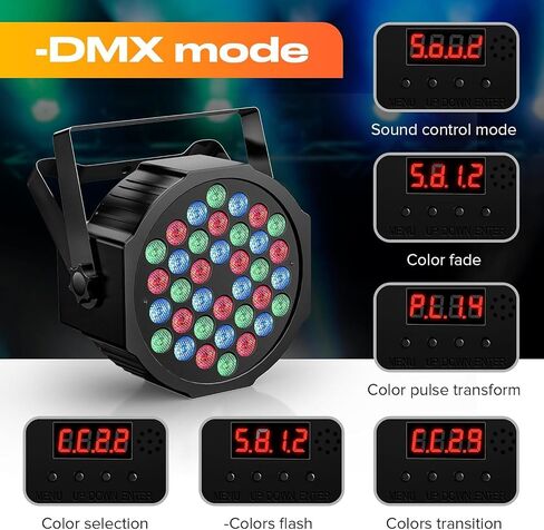 أضواء المرحلة الاسمية القابلة لإعادة الشحن QAJOK RGB 36 LED Par Wireless Uplights مع DMX وجهاز التحكم عن بعد ضوء Uplighting لأحداث DJ ديسكو وحفلات الزفاف وأعياد الميلاد وشريط العرض المباشر الداخلي in Saudi Arabia