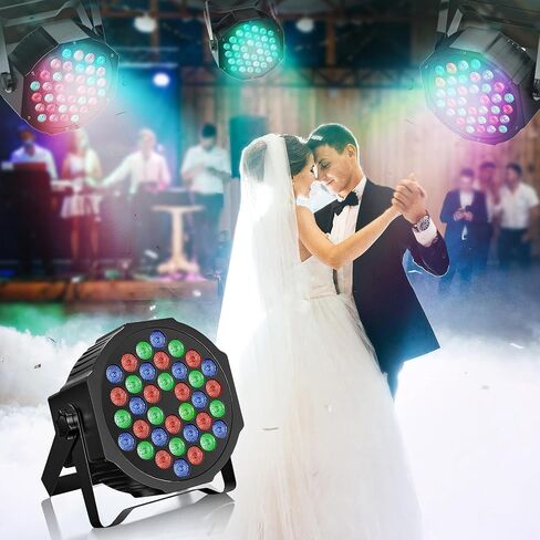 أضواء المرحلة الاسمية القابلة لإعادة الشحن QAJOK RGB 36 LED Par Wireless Uplights مع DMX وجهاز التحكم عن بعد ضوء Uplighting لأحداث DJ ديسكو وحفلات الزفاف وأعياد الميلاد وشريط العرض المباشر الداخلي in Saudi Arabia