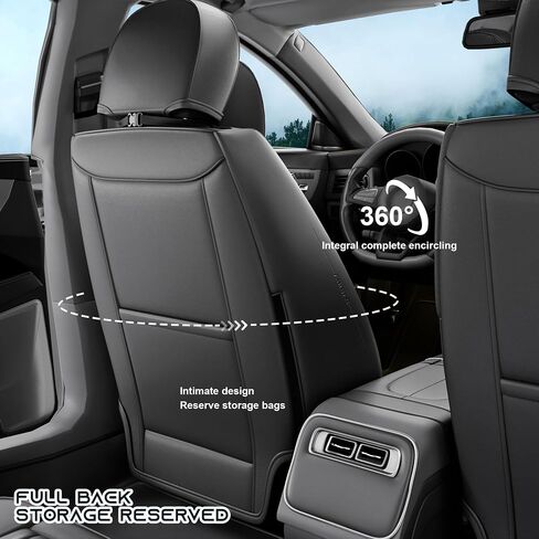 2 Pieces LB Front Car Seat Covers, Waterproof Nappa Leather Front Car Seat Protectors with Headrests, Universal Auto Interior Fit for Sedans SUV Pick-up Truck, Beige in Saudi Arabia