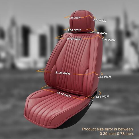 قطعتان من أغطية مقاعد السيارة الأمامية LB، واقيات مقاعد السيارة الأمامية من جلد نابا المقاوم للماء مع مساند للرأس، ملاءمة داخلية عالمية للسيارات لشاحنات البيك أب السيدان، رمادي in Kuwait