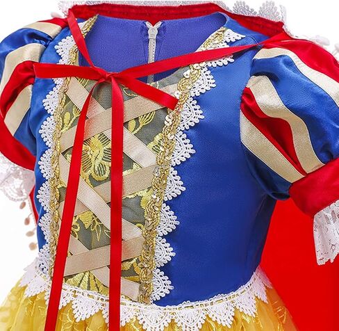 Girls Snow White Princess Costume Birthday Halloween Christmas Party Cosplay Fancy Dress Up Outfits w/Accessories in Saudi Arabia