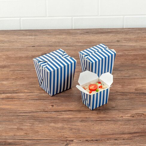 Restaurantware Bio Tek 8 Ounce Noodle Take Out Boxes 25 Disposable Food To Go Boxes - Tab-Lock Stackable Black Paper Take Home Boxes Greaseproof For Restaurants Catering And Parties in Kuwait