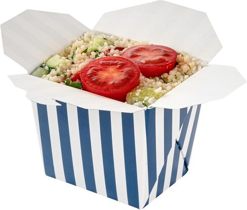 Restaurantware Bio Tek 8 Ounce Noodle Take Out Boxes 25 Disposable Food To Go Boxes - Tab-Lock Stackable Black Paper Take Home Boxes Greaseproof For Restaurants Catering And Parties in Kuwait