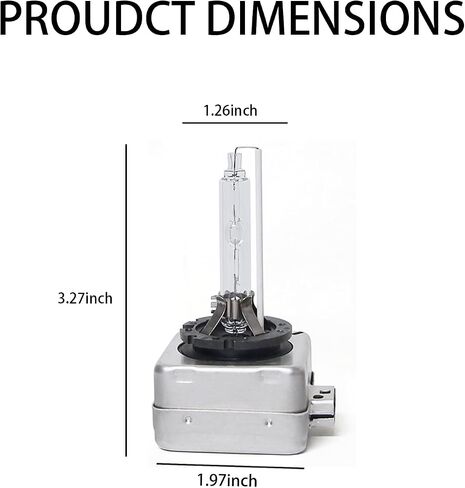 Pack-2 Car HID Xenon Bulbs, D1S Waterproof Ultra-bright Spotlight, Multi-functional Lighting Replacement Accessories, Universal for Most Cars, Trucks and Vans (Silver) in Saudi Arabia