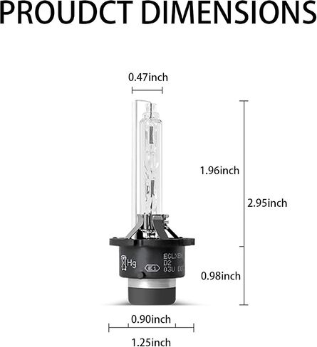 Pack-2 Car HID Xenon Bulbs, D1S Waterproof Ultra-bright Spotlight, Multi-functional Lighting Replacement Accessories, Universal for Most Cars, Trucks and Vans (Silver) in Saudi Arabia