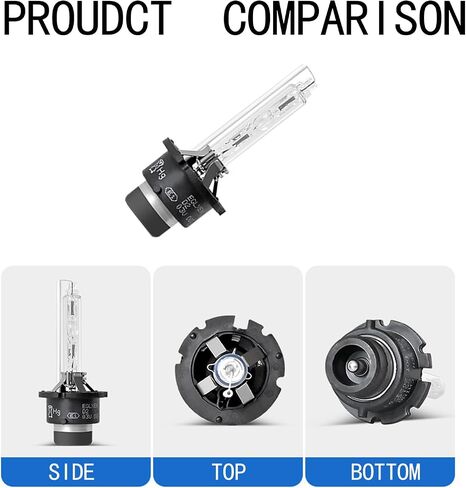Pack-2 Car HID Xenon Bulbs, D1S Waterproof Ultra-bright Spotlight, Multi-functional Lighting Replacement Accessories, Universal for Most Cars, Trucks and Vans (Silver) in Saudi Arabia