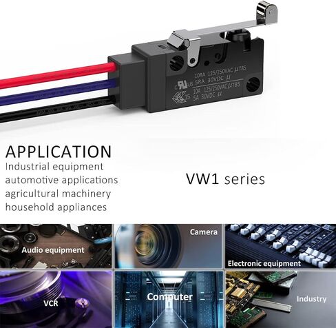 Hinge Straight Lever Waterproof Momentary Push Button Micro Limit Switch with Line 1NO 1NC SPDT Snap Action Mini Switches 3 Pins 1 Pc ​for Arduino, Appliance and Electronic Equipment in Saudi Arabia