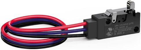 Hinge Straight Lever Waterproof Momentary Push Button Micro Limit Switch with Line 1NO 1NC SPDT Snap Action Mini Switches 3 Pins 1 Pc ​for Arduino, Appliance and Electronic Equipment in Saudi Arabia